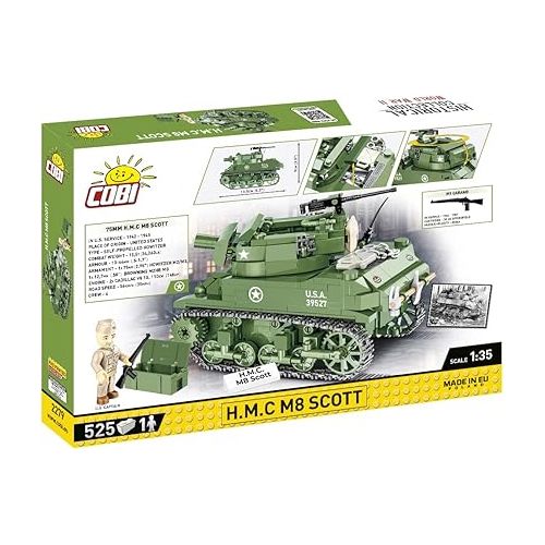  COBI Historical Collection World War II H.M.C M8 Scott Tank