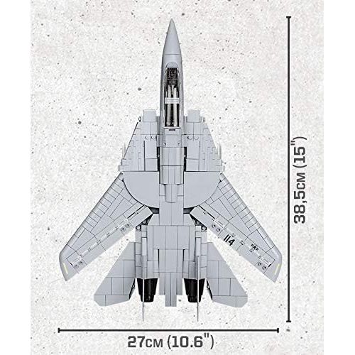  COBI Top Gun F-14A Tomcat Fighter Plane - 1:48 Scale 754 Piece Building Set with Maverick and Goose Figures
