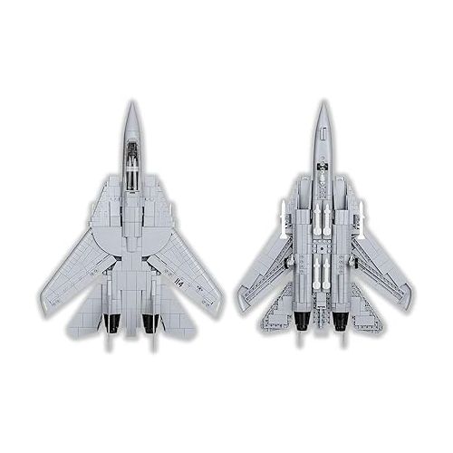  COBI Top Gun F-14A Tomcat Fighter Plane - 1:48 Scale 754 Piece Building Set with Maverick and Goose Figures