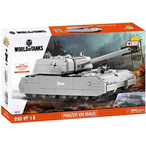  World of tanks World of Tanks, COBI 3024, SDKFZ 205 PZKF VII MAUS, Small Army Model Kit, 900 building bricks