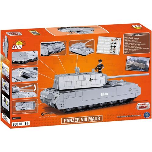  World of tanks World of Tanks, COBI 3024, SDKFZ 205 PZKF VII MAUS, Small Army Model Kit, 900 building bricks