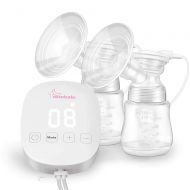 COCOBELA Double Electric Breast Pump, Portable Pain Free Breastfeeding with 16 Adjustable Strong Suction Power,Ultra-Quiet Memory Function, LED Touchable Screen and Breast Massage