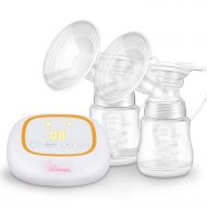 COCOBELA Electric Breast Pump, Double Portable Breast Feeding Pumps with LED Display Touch Screen, Ultra-Quiet Rechargeable BPA-Free, FDA Certified for Travel&Home