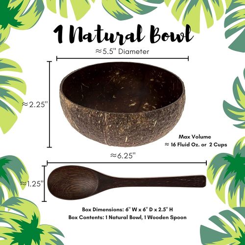  [아마존베스트]Cocobowlco Coconut Bowls (1, Natural)