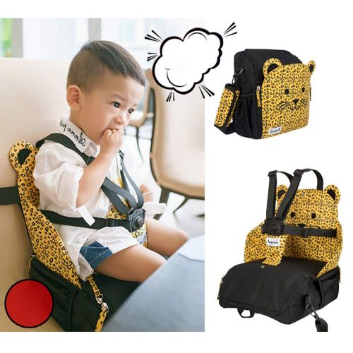  COCOCKA Multifunctional Baby Dining Chair Bag, Child Booster Chair Foldable Portable Maternal and Child Bag, 5-Point Seat Belt and Storage Bag Travel Bag -11.4×11.8×15.7 Inches