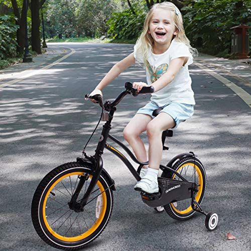  COEWSKE Kids Bike Steel Frame Children Bicycle 14-16 Inch with Training Wheel