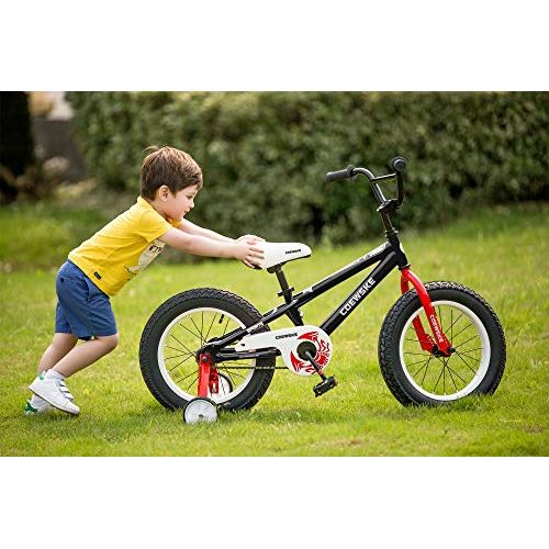  COEWSKE BMX Cycling Kid Bikes Children Sport Bicycle Snowbike Fat Tire for Girl and Boy 16-18 Inch with Training Wheel