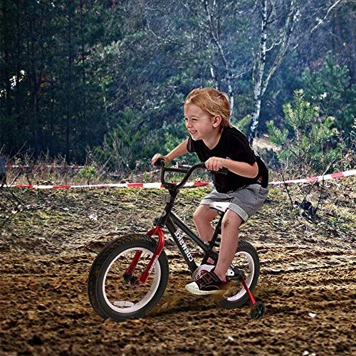  COEWSKE BMX Cycling Kid Bikes Children Sport Bicycle Snowbike Fat Tire for Girl and Boy 16-18 Inch with Training Wheel
