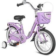 Kid's Bike Bicycles Steel Frame, Toddler Children Girls Bicycle 14-16-18-20 Inch with Training Wheel for 3-12 years old