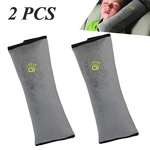  [아마존베스트]COFFLED Gray Seat Belt Pillow for Kids, Seatbelt Pillow for Child Travel, Seat Belt Pillow for Toddler Head...