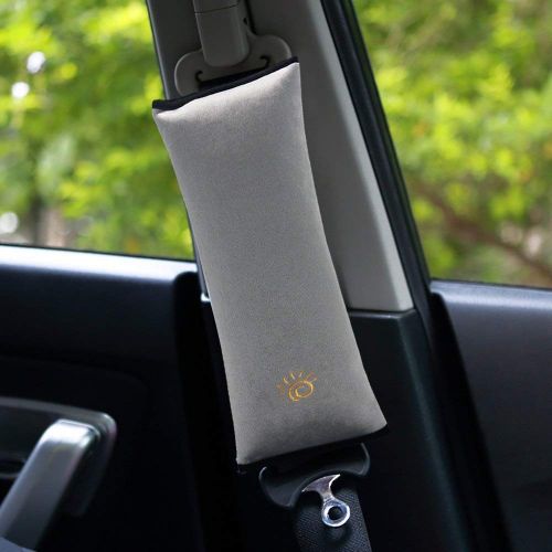  [아마존베스트]COFFLED Gray Seat Belt Pillow for Kids, Seatbelt Pillow for Child Travel, Seat Belt Pillow for Toddler Head...