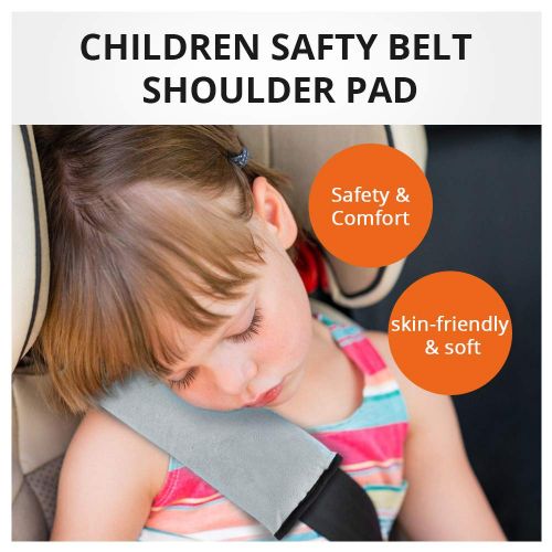  [아마존베스트]COFFLED Gray Seat Belt Pillow for Kids, Seatbelt Pillow for Child Travel, Seat Belt Pillow for Toddler Head...