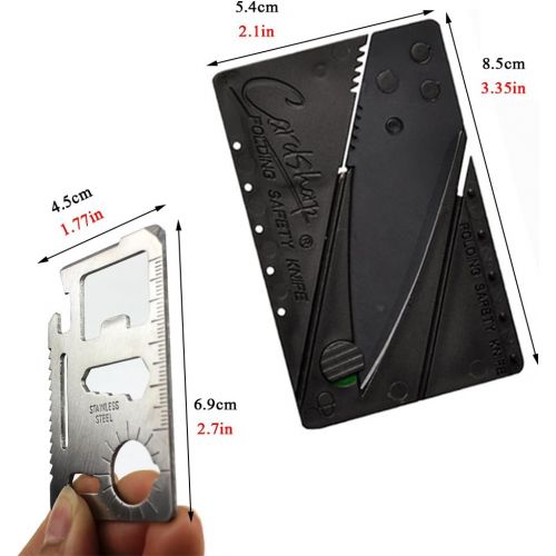  [아마존베스트]COFFLED 10 Pack Card Tool for Him, Male Valentines Gifts Credit Card Multi Pocket Tool, Wallet Knife Survival Multitool with Man Bottle Opener, Useful Keychain Gift Under for Travel, Fishi