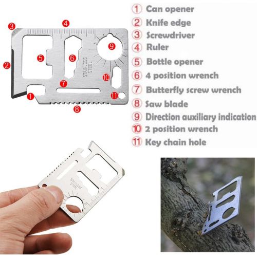  [아마존베스트]COFFLED 10 Pack Card Tool for Him, Male Valentines Gifts Credit Card Multi Pocket Tool, Wallet Knife Survival Multitool with Man Bottle Opener, Useful Keychain Gift Under for Travel, Fishi