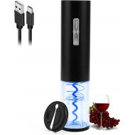 Electric Wine Opener, Type-C Charging Wine Corkscrew Bottle Opener With Foil Cutter, COKUNST Automatic Rechargeable Wine Openers With LED Light For Home Party Restaurant Wedding Gi