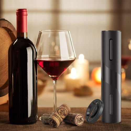  [아마존베스트]Cokunst Electric Wine Opener, Automatic Electric Wine Bottle Corkscrew Opener with Foil Cutter, One-click Button Reusable Wine Bottle Openers with LED Light for Home Kitchen Party