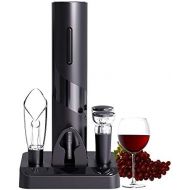 [아마존베스트]Cokunst Electric Wine Opener Set, Cordless Electric Wine Bottle Corkscrew Opener with Foil Cutter, Wine Aerator Pourer, Vacuum Stoppers, Reusable Wine Bottle Openers with Accessori