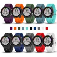 [아마존베스트]COLAPOO 10PACK Multicolor Bands Compatible with Garmin Forerunner 245/645,20mm Soft Silicone Wristbands for Garmin 245 Music/645 Music/Venu/Venu Sq/Vivoactive 3(10 Pack)