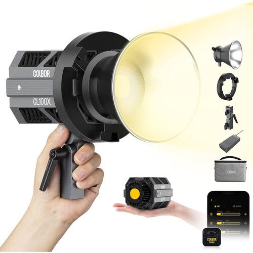  COLBOR CL100X Bi-Color LED Video Monolight (Studio 3-Light Kit)