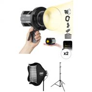 COLBOR CL100X Bi-Color LED Video Monolight (Studio 2-Light Kit)