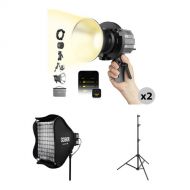 COLBOR CL60 Bi-Color LED Monolight (Studio 2-Light Kit)