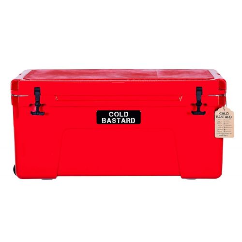  COLD BASTARD COOLERS 75L RED Cold Bastard PRO Series ICE Chest Box Cooler Free Accessories