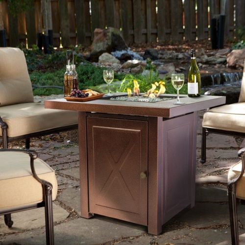  COLIBROX--Outdoor Fire Pit Table Furniture Patio Deck Backyard Heater Fireplace LP Gas. propane fire pit table set. outdoor dining table with fire pit. outdoor fire pit seating.pat