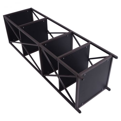  COLIBROX 4 Tiers Bookcase Metal and Wood Storage Shelf Display Organizer Home Furniture,Book Shelf Features Heavy-Load Metal Construction & Durable MDF Shelf Boards,sunglass displa
