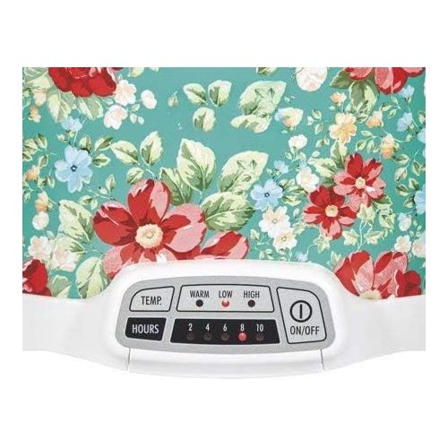 제네릭 [아마존베스트]Generic Bring Cheerful and Charming Style to Your Countertop with Beautiful and Stylish Pioneer Woman 7 Quart Programmable Slow Cooker Vintage Floral,Great Addition to Your Kitchen