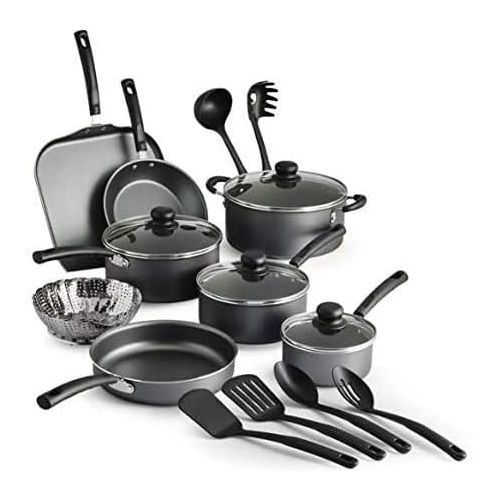  [아마존베스트]COLIBYOU 18 Piece Nonstick Pots & Pans Cookware Set Kitchen Kitchenware Cooking NEW (GRAY)