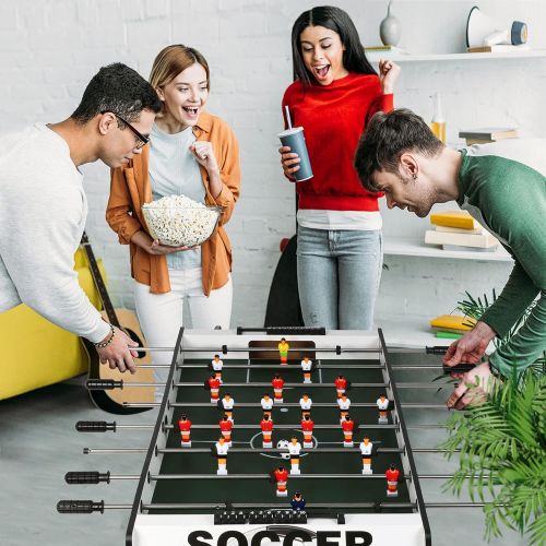  COLOR TREE 48 Inch Foosball Table Game,Competition Sized Wooden Soccer Games Table for Adults,Kids, Families- Game Rooms Arcades Pub Bars Parties, Oak/Black