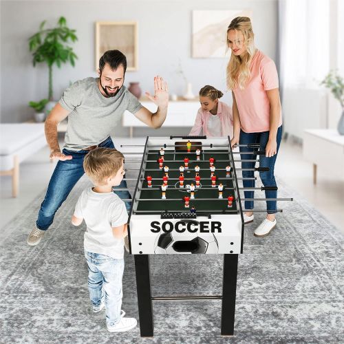  COLOR TREE 48 Inch Foosball Table Game,Competition Sized Wooden Soccer Games Table for Adults,Kids, Families- Game Rooms Arcades Pub Bars Parties, Oak/Black