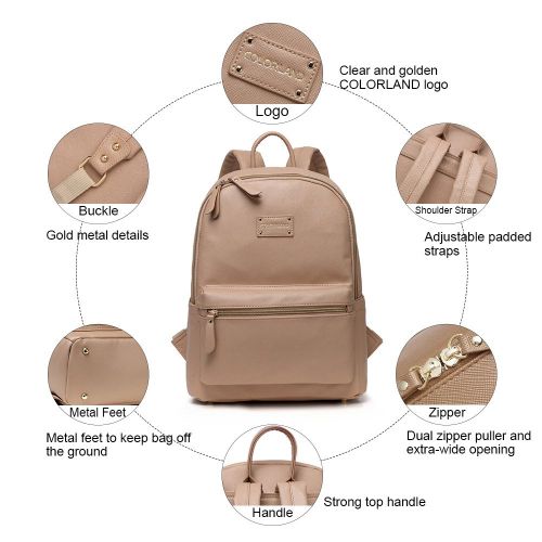  COLORLAND Colorland leather diaper bag backpack. Our vegan leather diaper bag was crafted for the fashionable mom who wants a small, lightweight diaper backpack option that fits EVERYTHING.