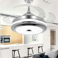 COLORLED Modern Fashion Retractable Blades Ceiling Fan with Light -42 Inch Fan Chandelier for Indoor Living Room Bedroom Home Improvement Ceiling Lighting