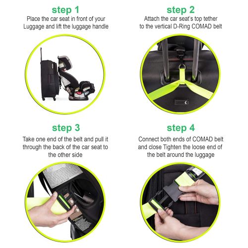  [아마존베스트]COMAD Car Seat Travel Belt to Suitcase,Car Seat Travel Strap to Convert Kid Car Seat and Carry-on Luggage to...