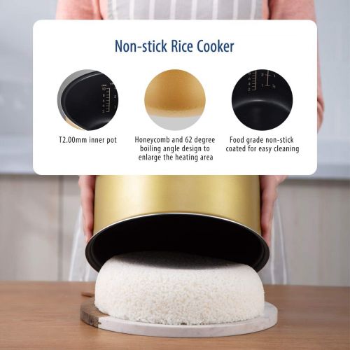  [아마존 핫딜]  [아마존핫딜]COMFEE MB-FS5077 Japanese, Professional 17-in-1 Multi Cooker, Rice Warmer with Food Steamer, Stainless Steel Inner Pot, 5L 20 Cups,