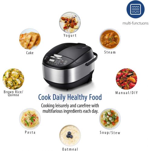  [아마존 핫딜]  [아마존핫딜]COMFEE MB-FS5077 Japanese, Professional 17-in-1 Multi Cooker, Rice Warmer with Food Steamer, Stainless Steel Inner Pot, 5L 20 Cups,