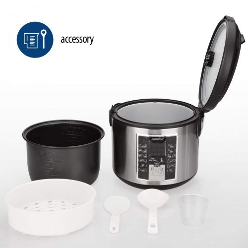  [아마존 핫딜]  [아마존핫딜]COMFEE Comfee MB-M25 20 Cup (Cooked) Professional Digital Rice Cooker, Multi Cooker, Food Steamer, Stainless Steel Exterior