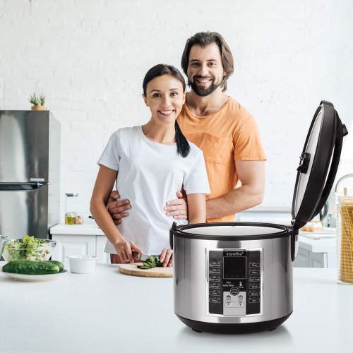  [아마존 핫딜]  [아마존핫딜]COMFEE Comfee MB-M25 20 Cup (Cooked) Professional Digital Rice Cooker, Multi Cooker, Food Steamer, Stainless Steel Exterior