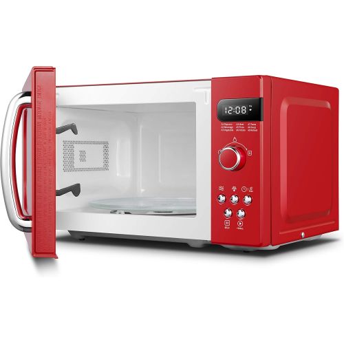  [아마존 핫딜] COMFEE' COMFEE AM720C2RA-R Retro Style Countertop Microwave Oven with 9 Auto Menus Position-Memory Turntable, Eco Mode, and Sound On/Off (Passionate Red),0.7Cu.Ft