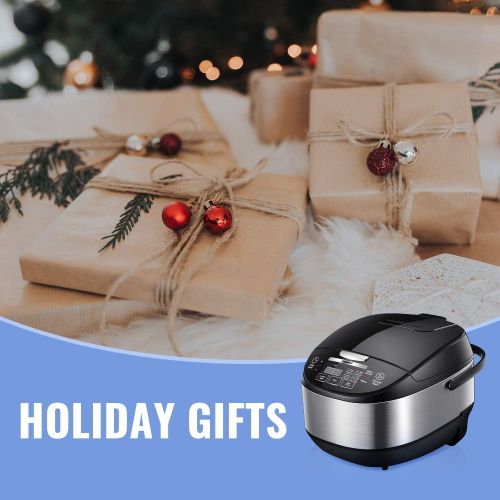 COMFEE 5.2Qt Asian Style Programmable All-in-1 Multi Cooker, Rice Cooker, Slow Cooker, Steamer, Saute, Yogurt Maker, Stewpot with 24 Hours Delay Timer and Auto Keep Warm Functions