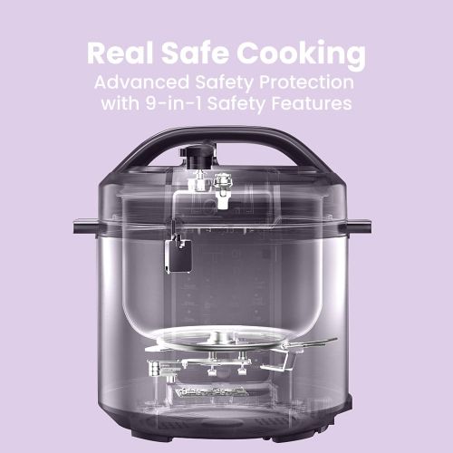  COMFEE’ 6 Quart Pressure Cooker 12-in-1, One Touch Kick-Start Multi-Functional Programmable Slow Cooker, Rice Cooker, Steamer, Saute pan, Egg Cooker, Warmer and More