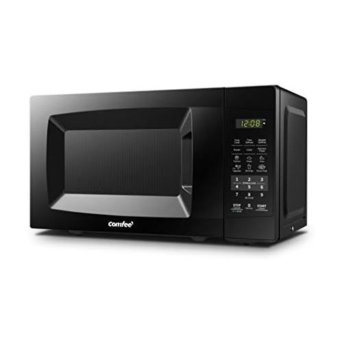  [아마존베스트]COMFEE EM720CPL-PMB Countertop Microwave Oven with Sound On/Off, ECO Mode and Easy One-Touch Buttons, 0.7cu.ft, 700W, Black