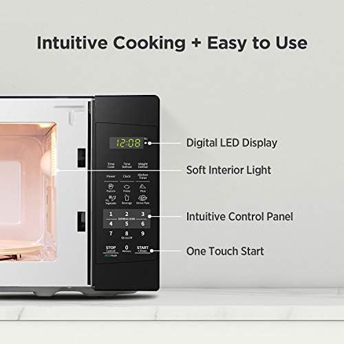  [아마존베스트]COMFEE EM720CPL-PMB Countertop Microwave Oven with Sound On/Off, ECO Mode and Easy One-Touch Buttons, 0.7cu.ft, 700W, Black