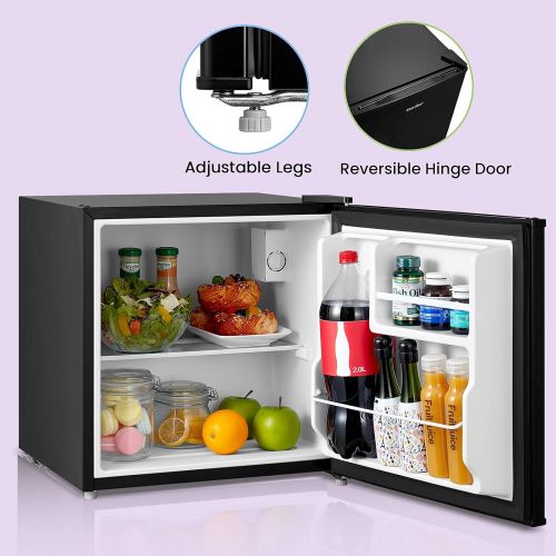  COMFEE 1.7 Cubic Feet All Refrigerator Flawless Appearance/Energy Saving/Adjustale Legs/Adjustable Thermostats for home/dorm/garage [black]