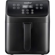 COMFEE 5.8Qt Digital Air Fryer, Toaster Oven & Oilless Cooker, 1700W with 8 Preset Functions, LED Touchscreen, Shake Reminder, Non-stick Detachable Basket, BPA & PFOA Free (110 ele