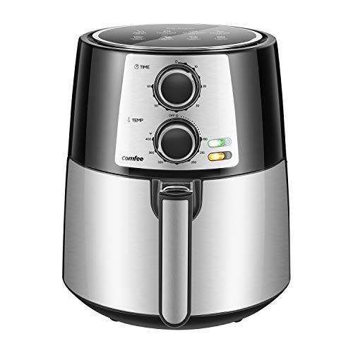  [아마존베스트]COMFEE 3.7QT Electric Air Fryer & Oilless Cooker with 8 Menus and Timer & Temperature Control, Nonstick Fry Basket with Stainless Steel Finish, Auto Shut-off, 1400W, BPA & PFOA Fre