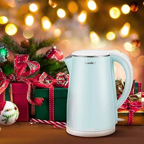  Electric Kettle Teapot, Fast Water Heater Boiler, 1.7 Liter, 1500W BPA-Free, Quiet Boil & Cool Touch Series, Auto Shut-Off and Boil Dry Protection by Comfee