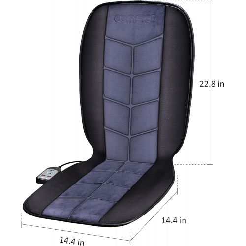  [아마존 핫딜] [아마존핫딜]COMFIER Heated Car Seat Cushion - Universal 12V Car 24V Truck Seat Heater with 2 Levels of Heating Pad for Full Back and Seat, Heated Seat Cover for Car,Home,Office Chair Use CF-26