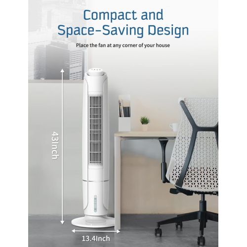  Portable Evaporative Cooler - 3 IN 1 COMFYHOME Evaporative Air Cooler, 60° Oscillation, 3 Speeds Room Cooling Fan, Remote & 12H Timer, Air Conditioner Portable for Home Office Bedr